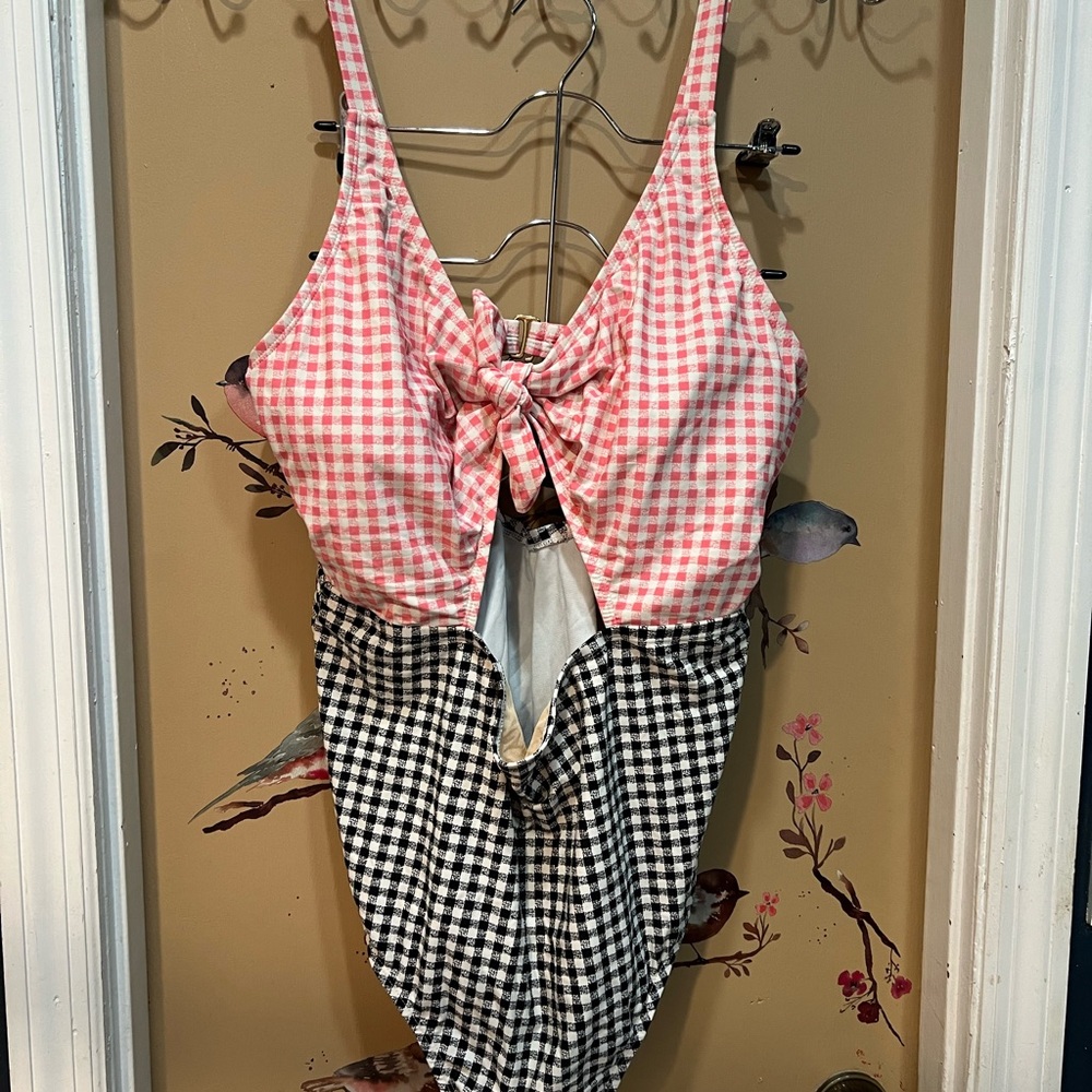 California Sunshine Checkered One Piece Swimsuit